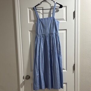 a new day Light Blue and White Striped Sundress